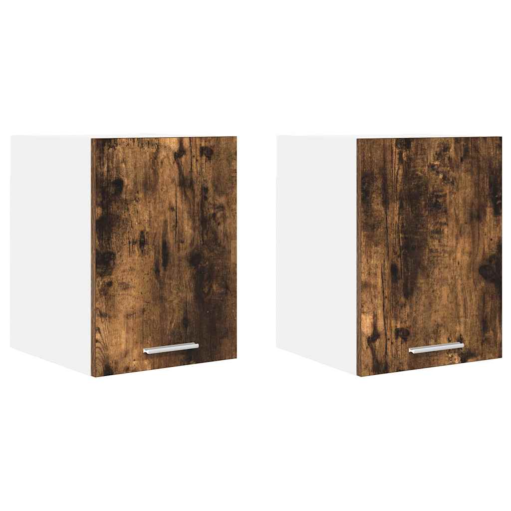 Viseći ormarić 2 pcs Stari drvo i bijela 30 x 31 x 40 cm