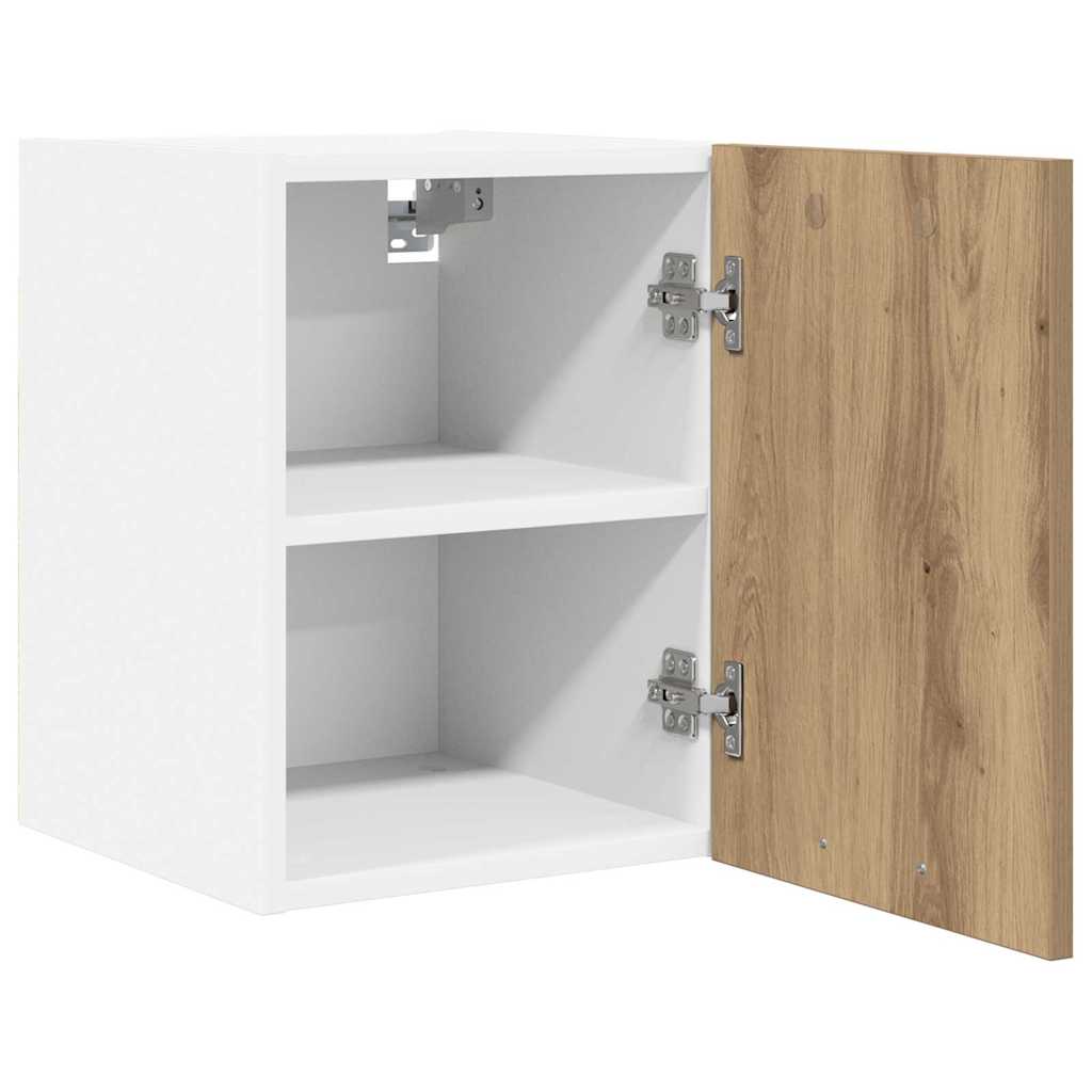 Viseći ormarić 2 pcs Umjetnički hrast i bijela 30 x 31 x 40 cm