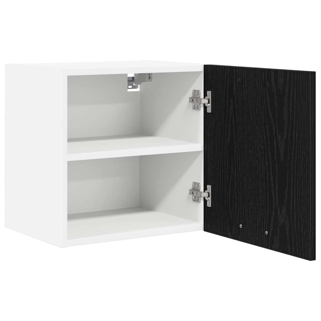 Viseći ormarić 2 pcs Crni hrast i bijela 40 x 31 x 40 cm