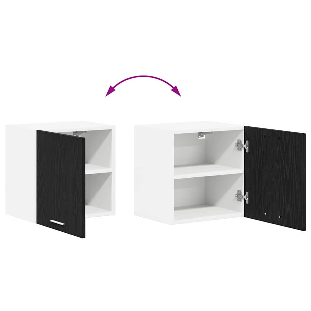Viseći ormarić 2 pcs Crni hrast i bijela 40 x 31 x 40 cm
