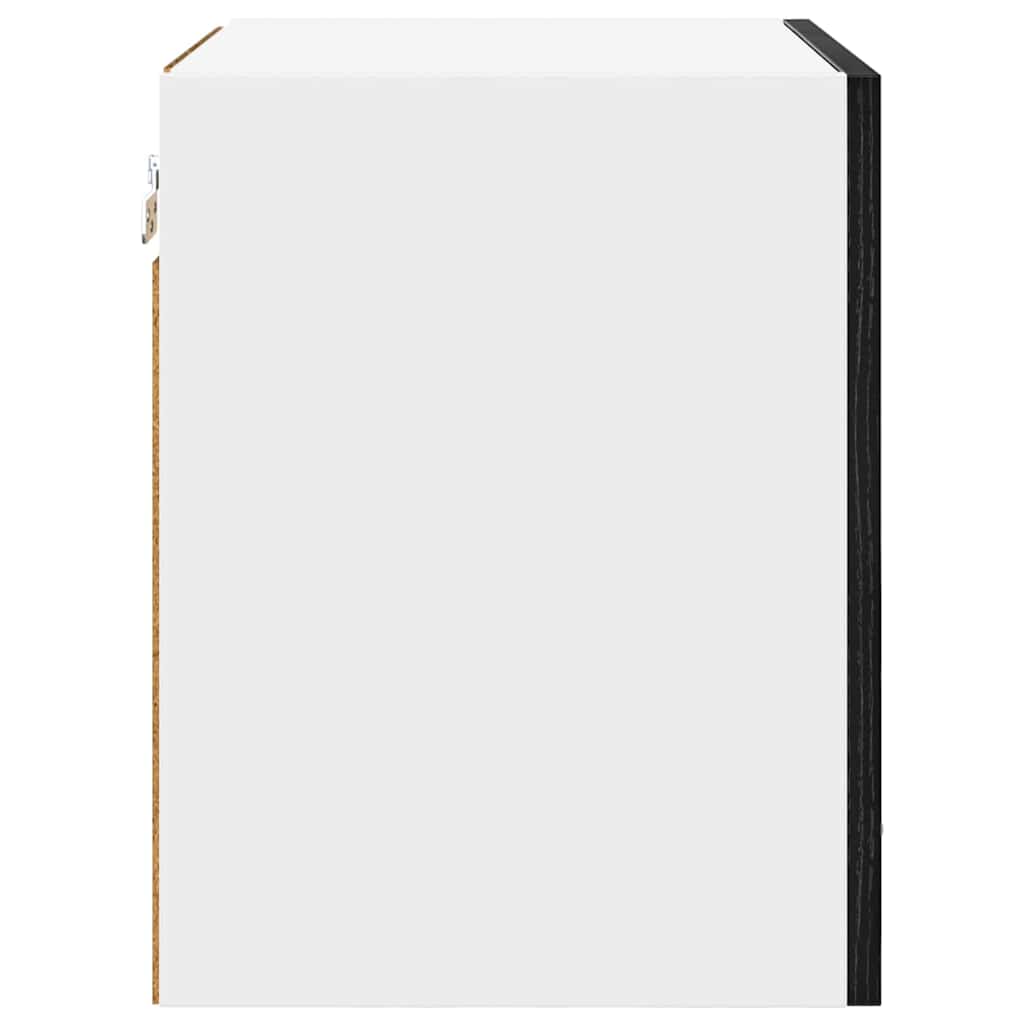 Viseći ormarić 2 pcs Crni hrast i bijela 40 x 31 x 40 cm