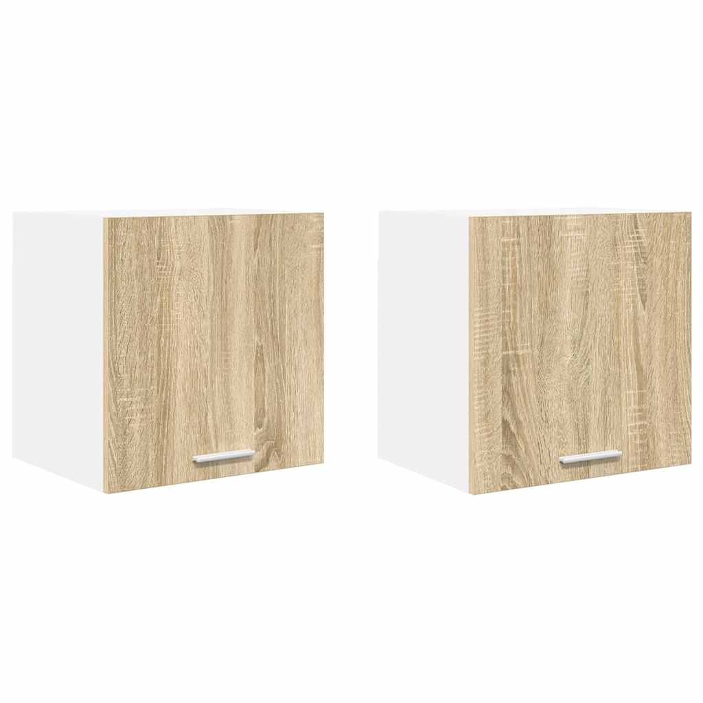 Viseći ormarić Riga 2 pcs Sonoma hrast i bijela 40 x 31 x 40 cm
