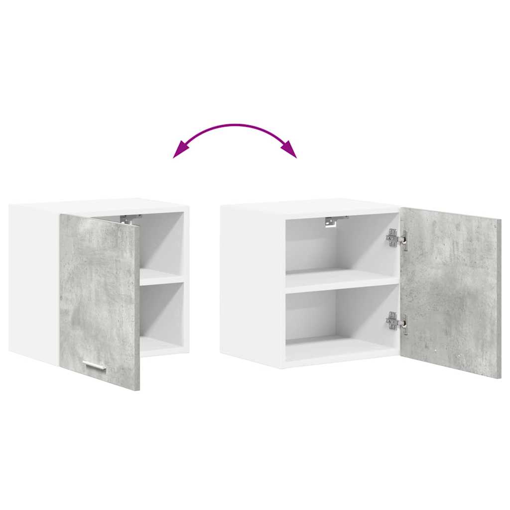Viseći ormarić 2 pcs Beton siva i bijela 40 x 31 x 40 cm