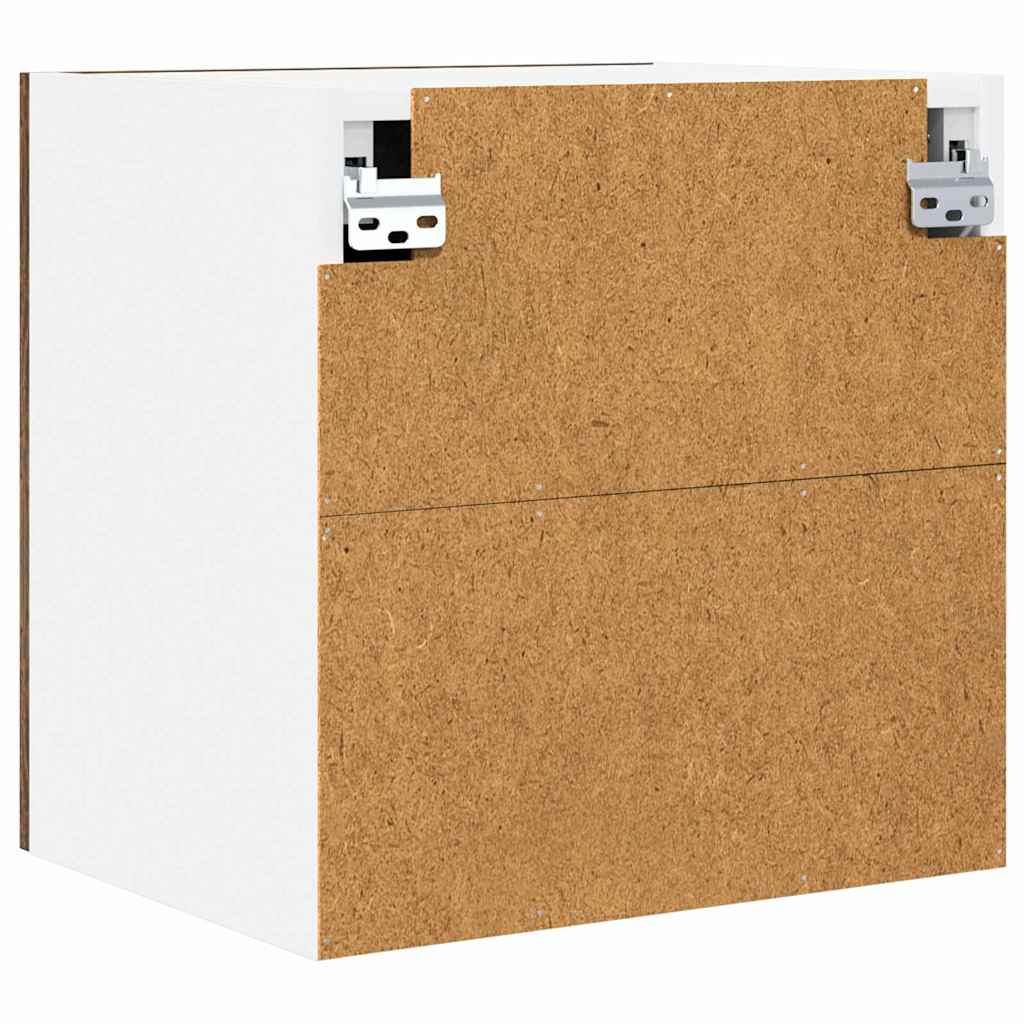 Viseći ormarić 2 pcs Dimljeni hrast i bijela 40 x 31 x 40 cm