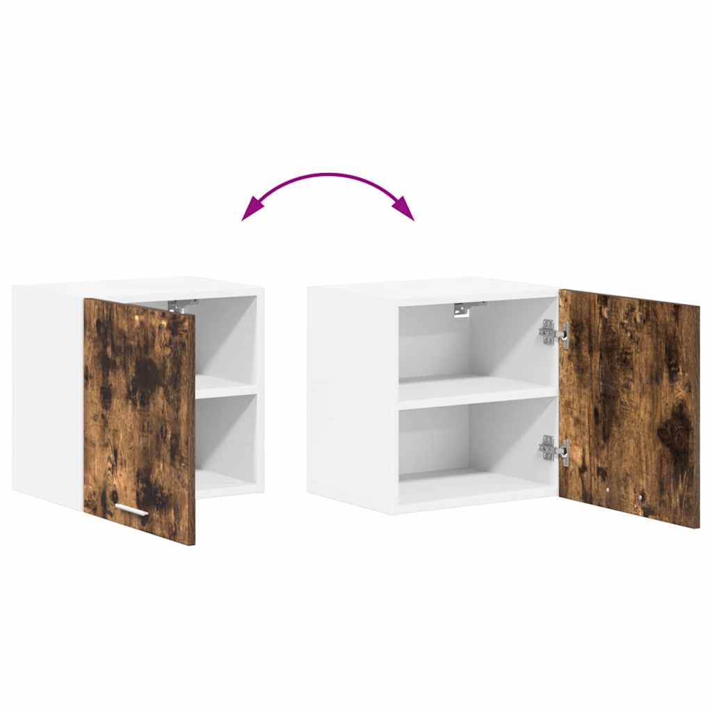 Viseći ormarić 2 pcs Dimljeni hrast i bijela 40 x 31 x 40 cm