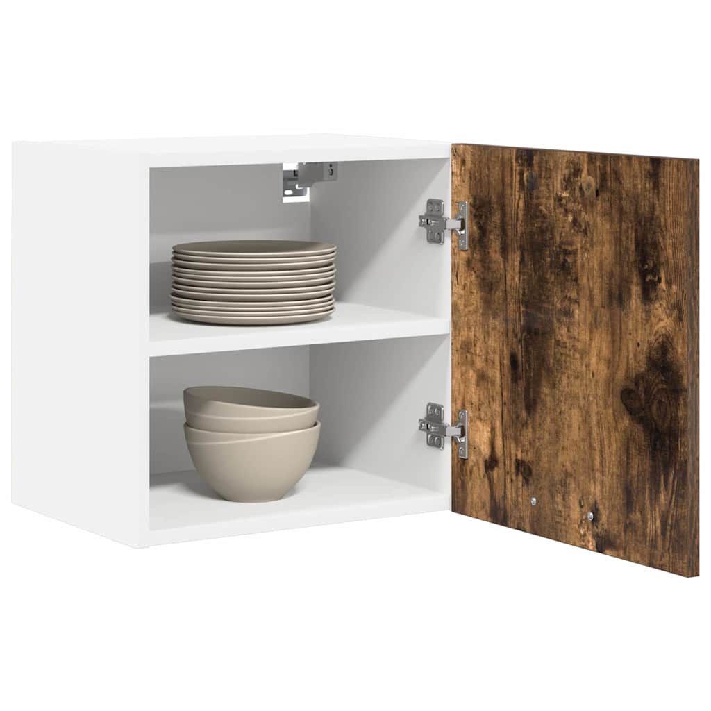 Viseći ormarić 2 pcs Dimljeni hrast i bijela 40 x 31 x 40 cm