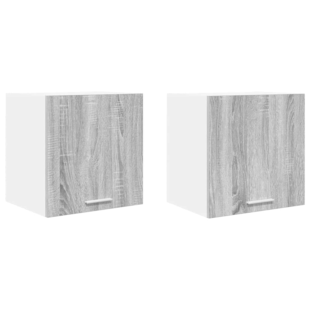 Viseći ormarić 2 pcs Siva Sonoma i bijela 40 x 31 x 40 cm