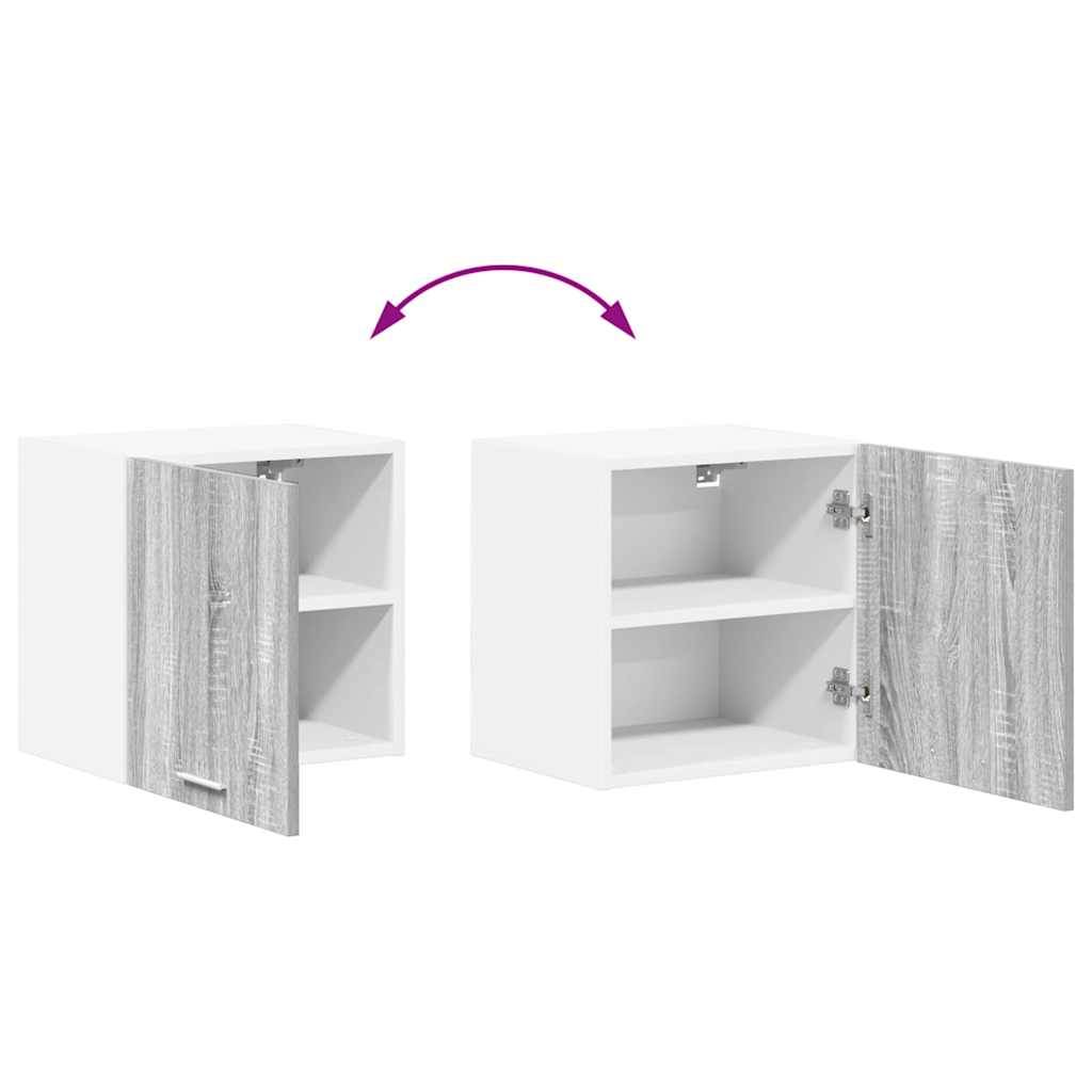 Viseći ormarić 2 pcs Siva Sonoma i bijela 40 x 31 x 40 cm