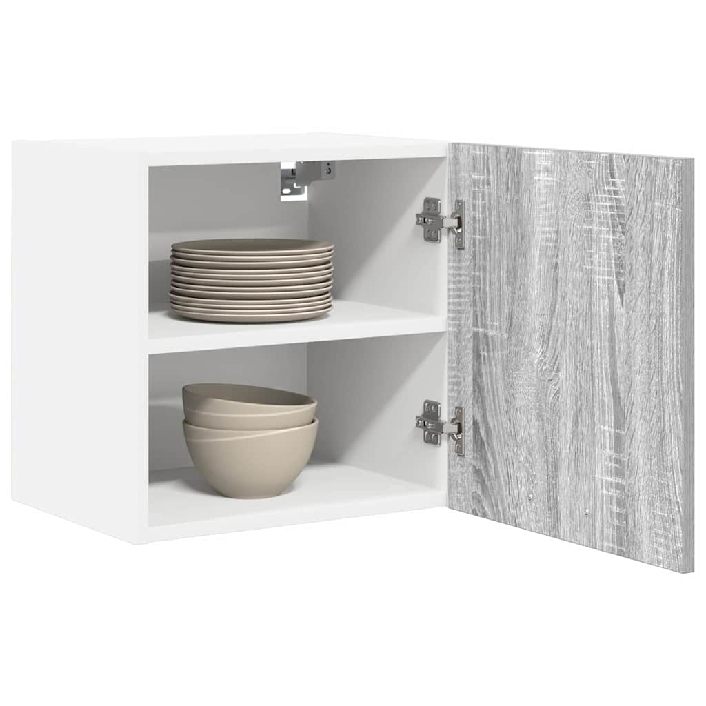Viseći ormarić 2 pcs Siva Sonoma i bijela 40 x 31 x 40 cm