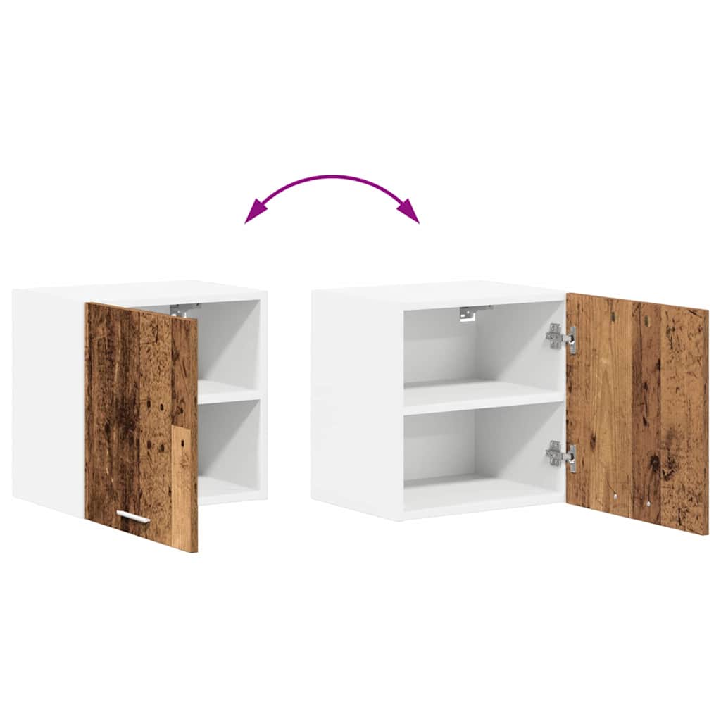 Viseći ormarić 2 pcs Stari drvo i bijela 40 x 31 x 40 cm