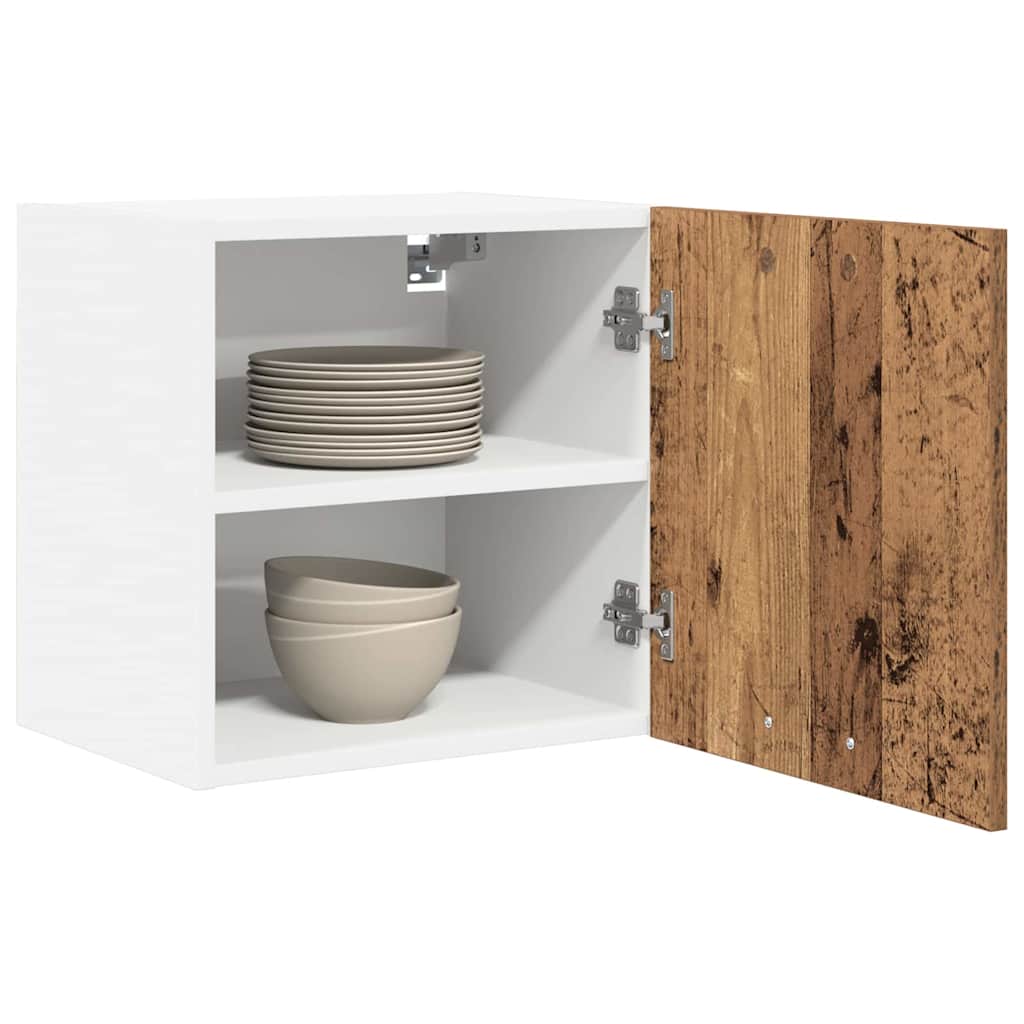 Viseći ormarić 2 pcs Stari drvo i bijela 40 x 31 x 40 cm