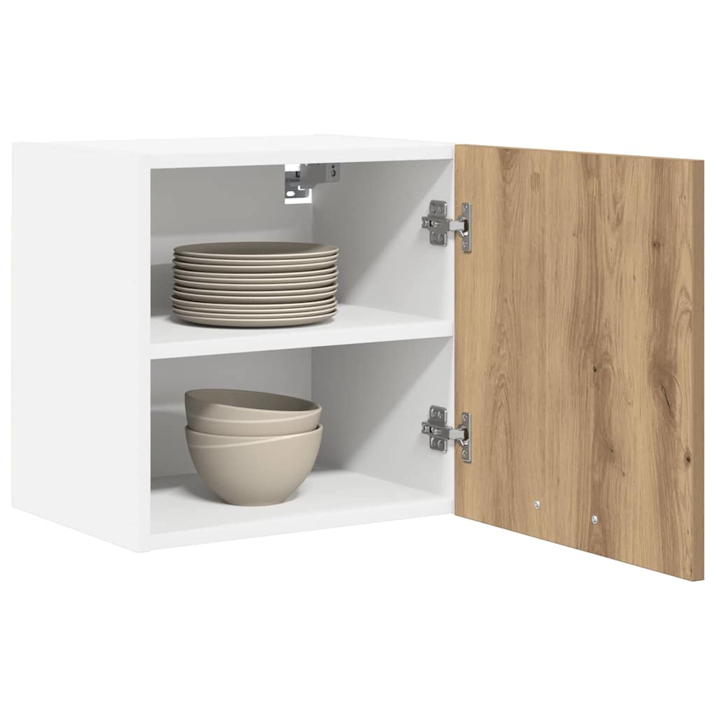 Viseći ormarić 2 pcs Umjetnički hrast i bijela 40 x 31 x 40 cm