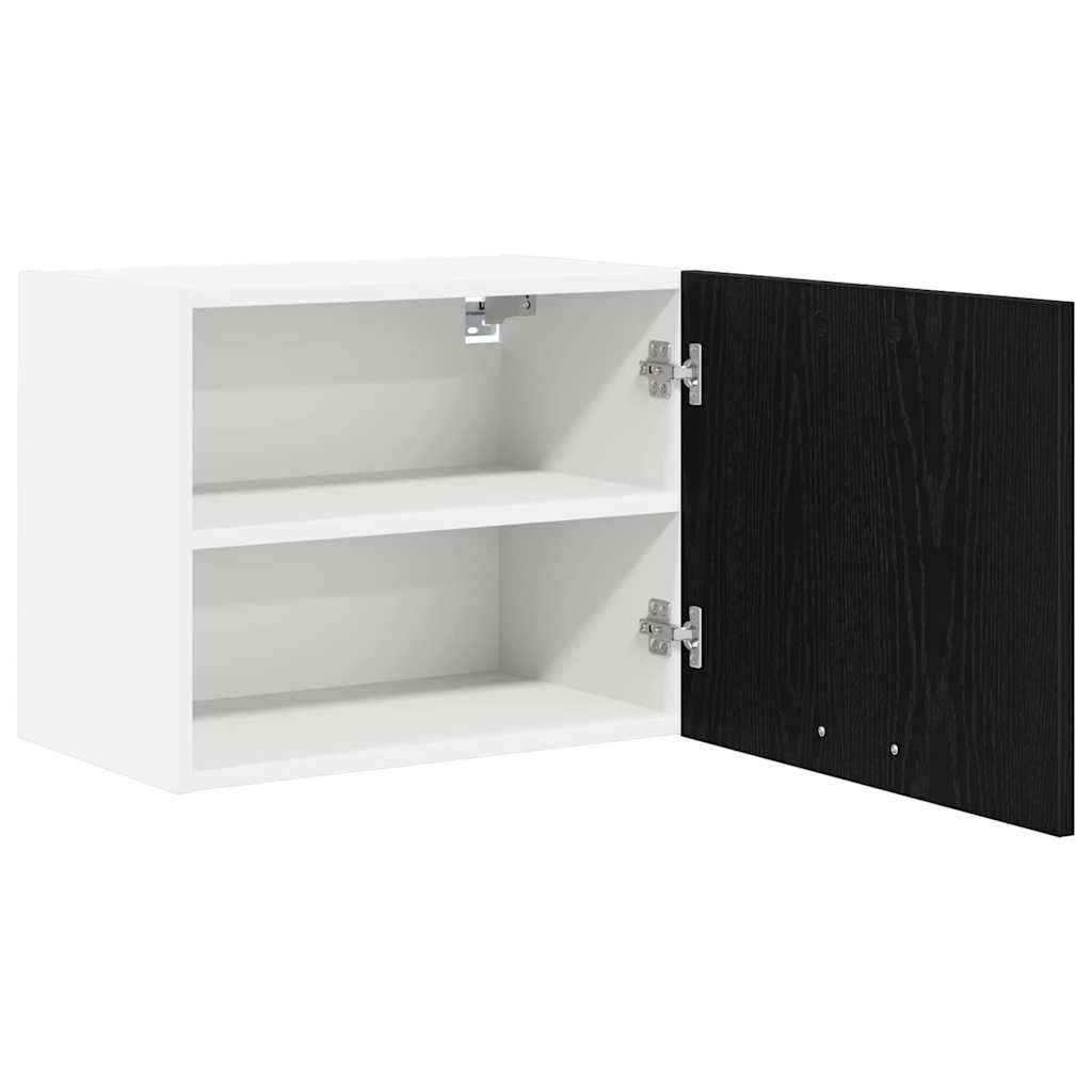 Viseći ormarić 2 pcs Crni hrast i bijela 50 x 31 x 40 cm