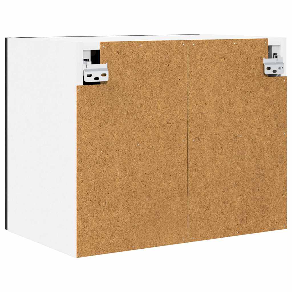 Viseći ormarić 2 pcs Crni hrast i bijela 50 x 31 x 40 cm