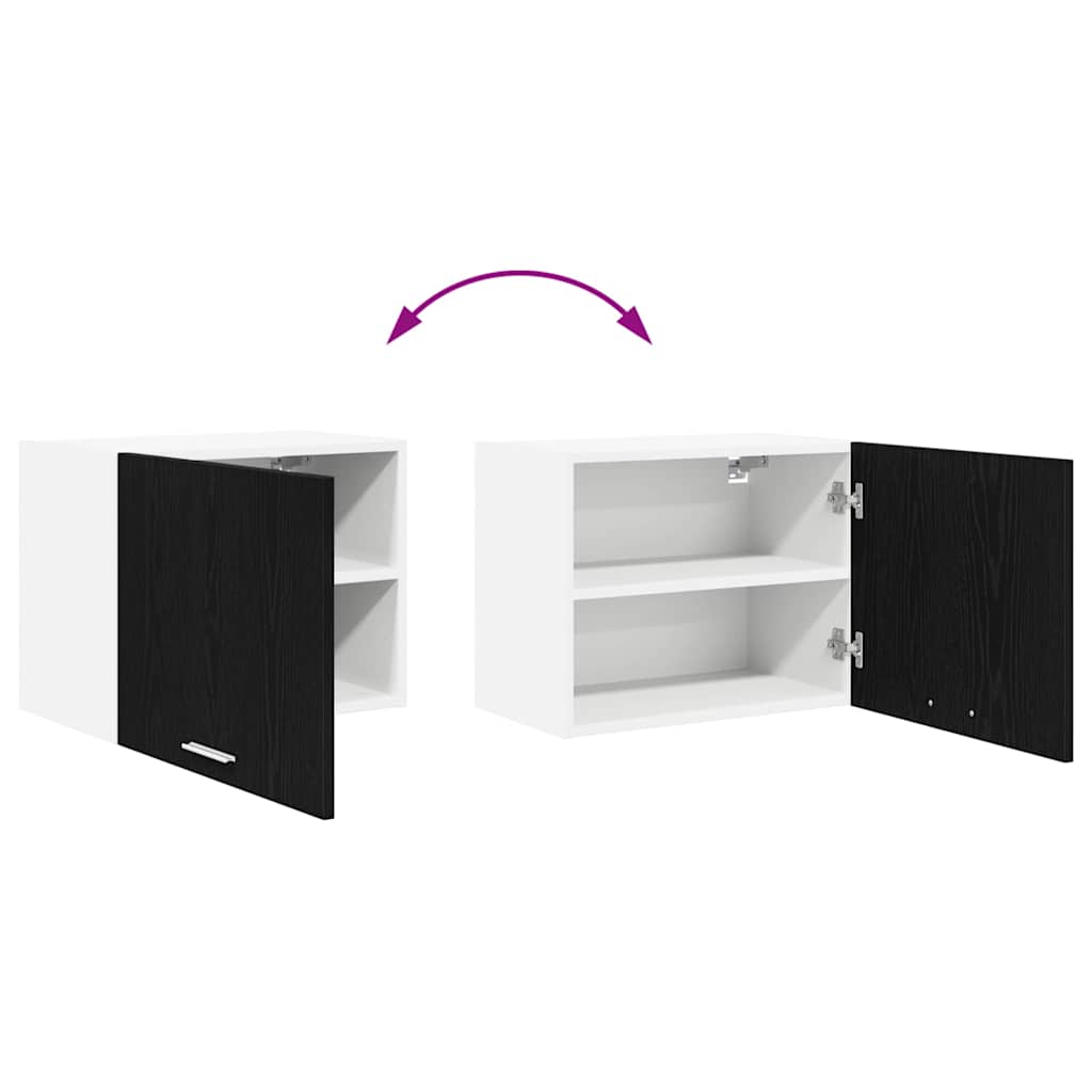 Viseći ormarić 2 pcs Crni hrast i bijela 50 x 31 x 40 cm