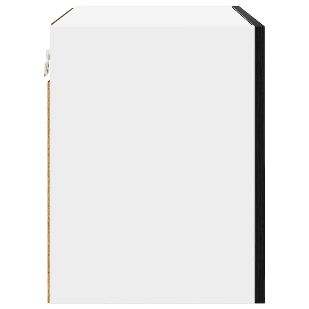 Viseći ormarić 2 pcs Crni hrast i bijela 50 x 31 x 40 cm