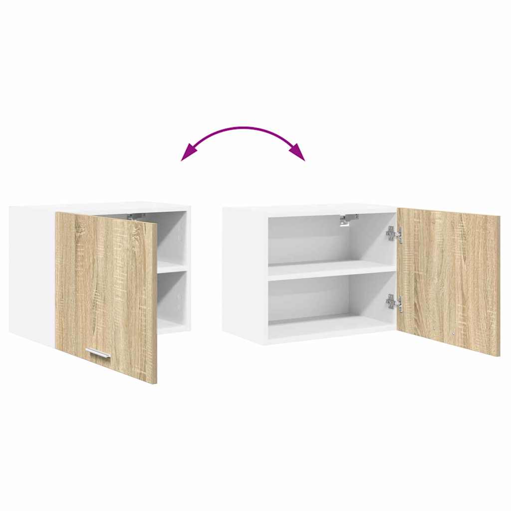 Viseći ormarić 2 pcs Sonoma hrast i bijela 50 x 31 x 40 cm