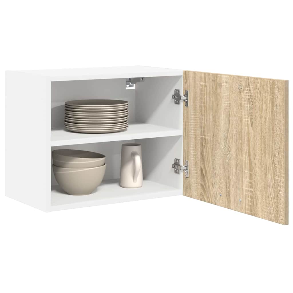 Viseći ormarić 2 pcs Sonoma hrast i bijela 50 x 31 x 40 cm