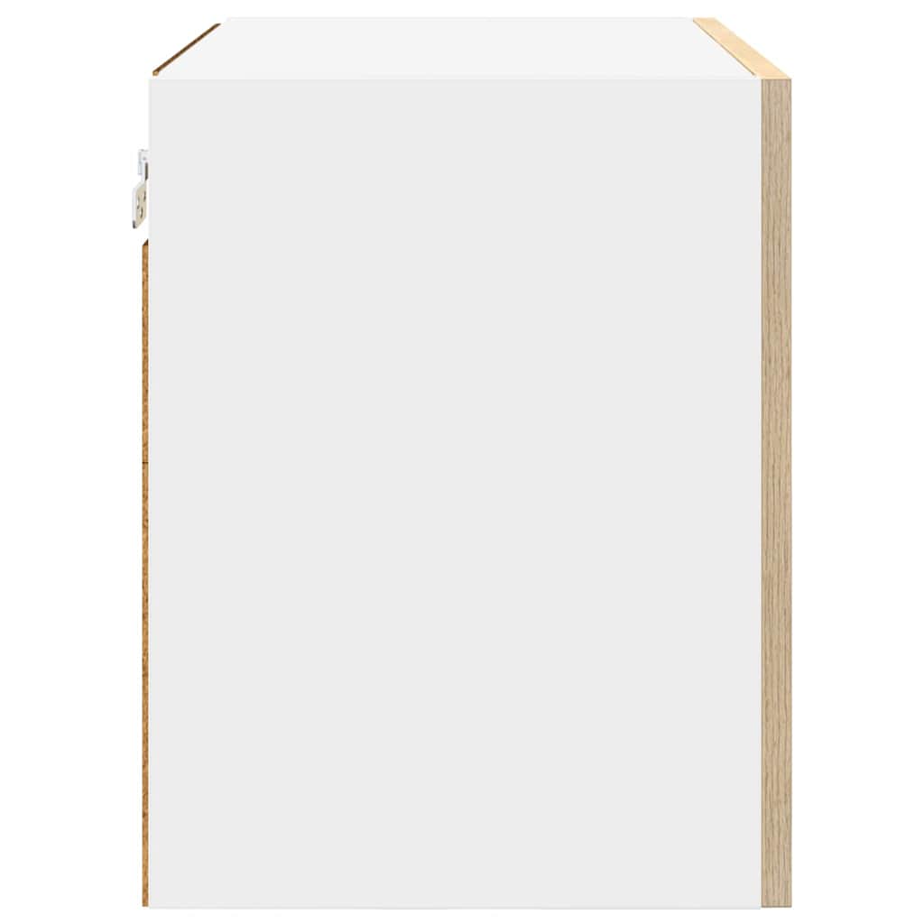 Viseći ormarić 2 pcs Sonoma hrast i bijela 50 x 31 x 40 cm