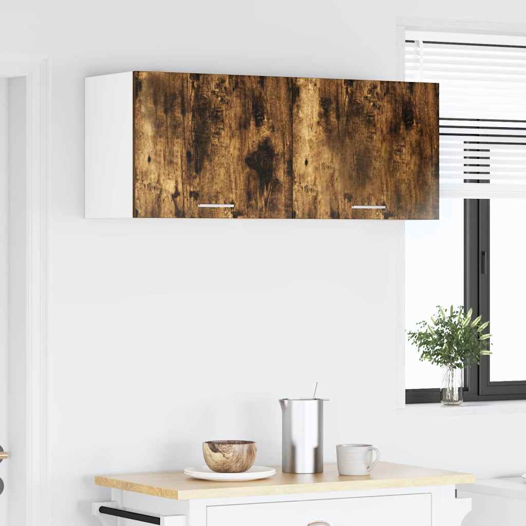 Viseći ormarić 2 pcs Dimljeni hrast i bijela 50 x 31 x 40 cm
