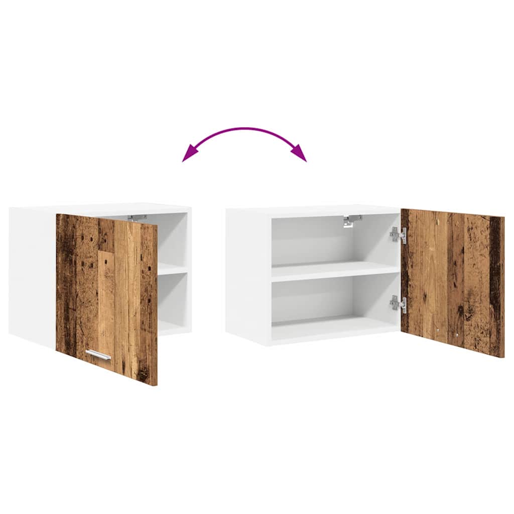 Viseći ormarić 2 pcs Stari drvo i bijela 50 x 31 x 40 cm