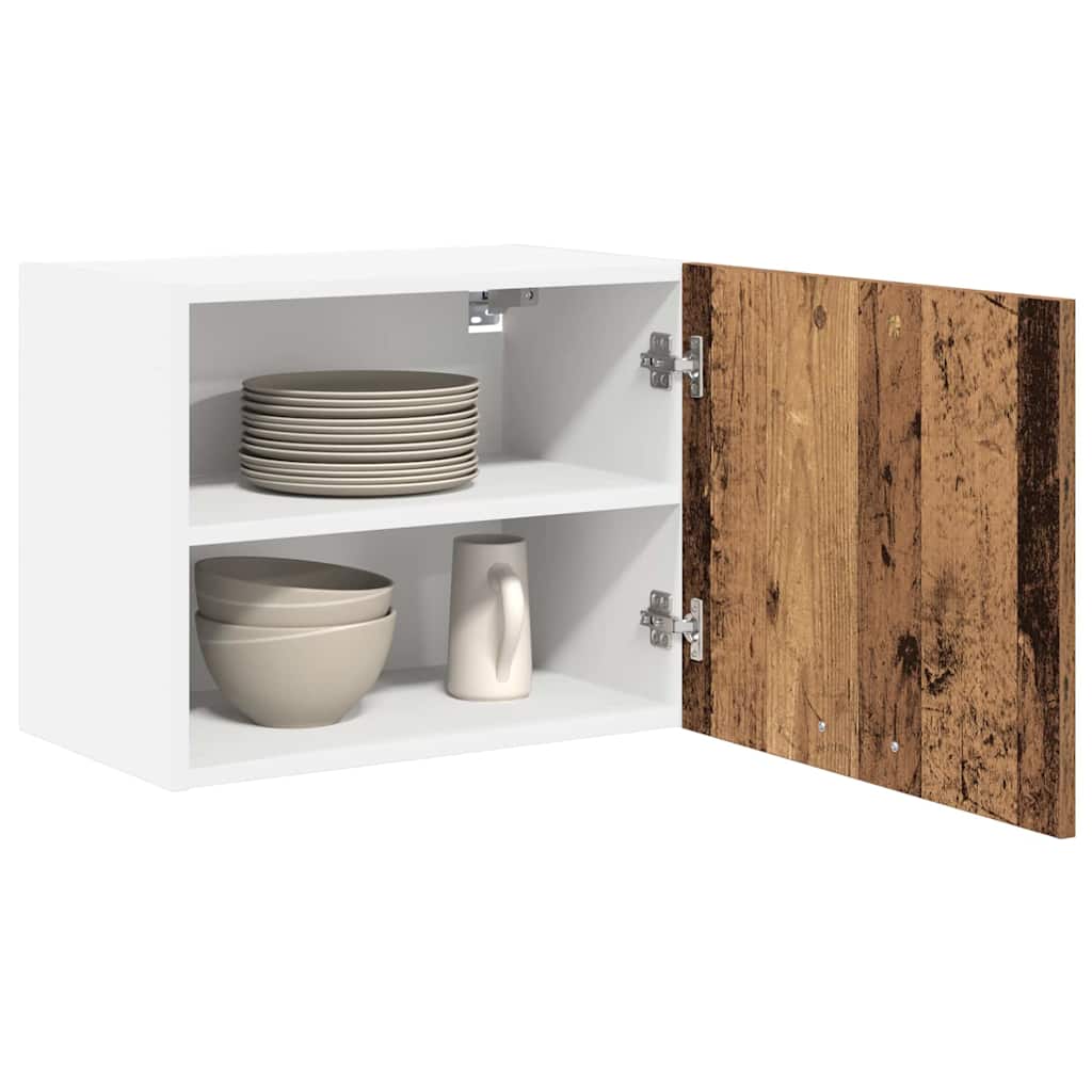 Viseći ormarić 2 pcs Stari drvo i bijela 50 x 31 x 40 cm