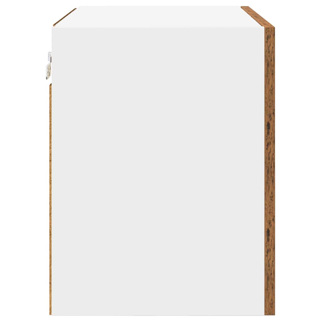 Viseći ormarić 2 pcs Stari drvo i bijela 50 x 31 x 40 cm