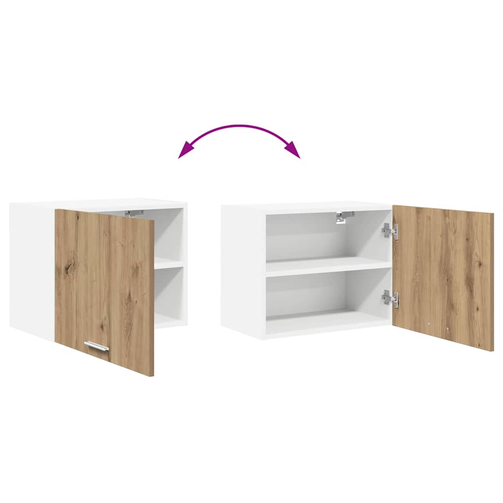 Viseći ormarić 2 pcs Umjetnički hrast i bijela 50 x 31 x 40 cm