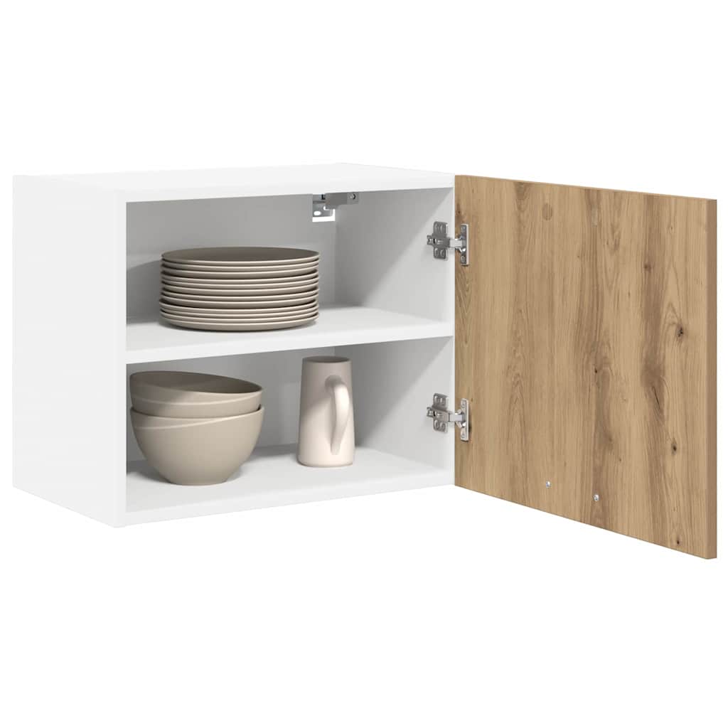 Viseći ormarić 2 pcs Umjetnički hrast i bijela 50 x 31 x 40 cm