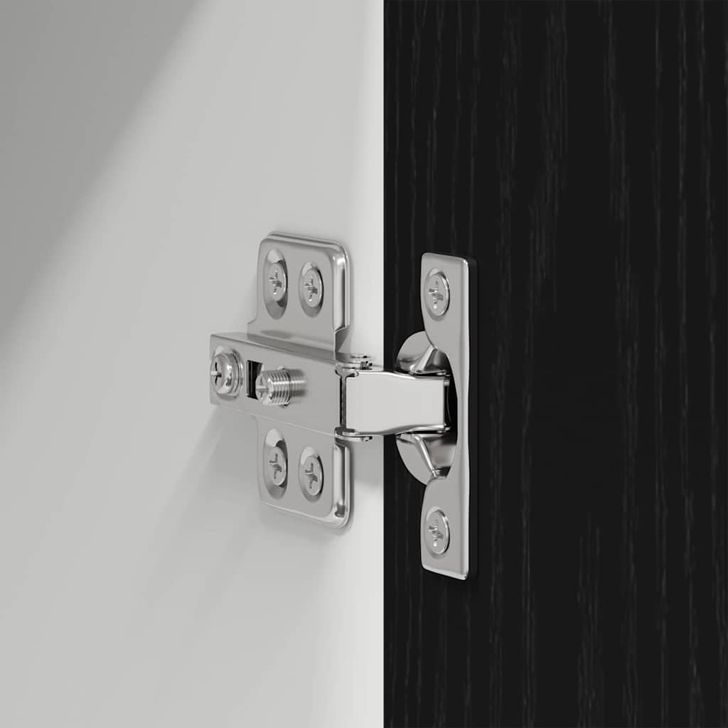 Viseći ormarić 2 pcs Crni hrast i bijela 60 x 31 x 40 cm