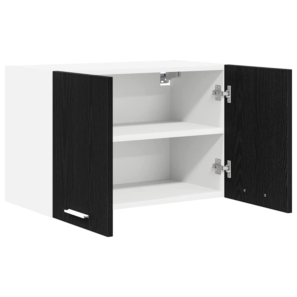 Viseći ormarić 2 pcs Crni hrast i bijela 60 x 31 x 40 cm