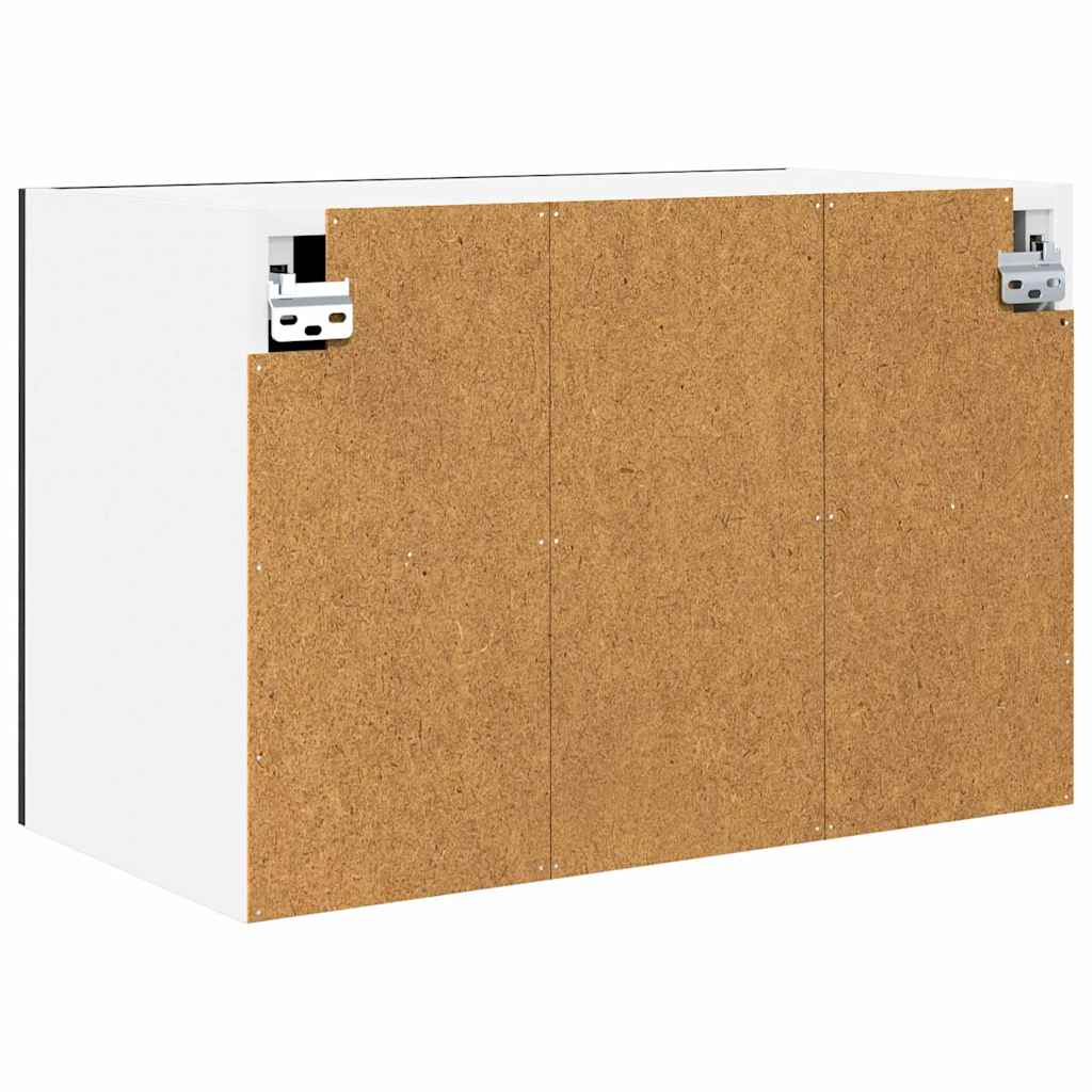 Viseći ormarić 2 pcs Crni hrast i bijela 60 x 31 x 40 cm