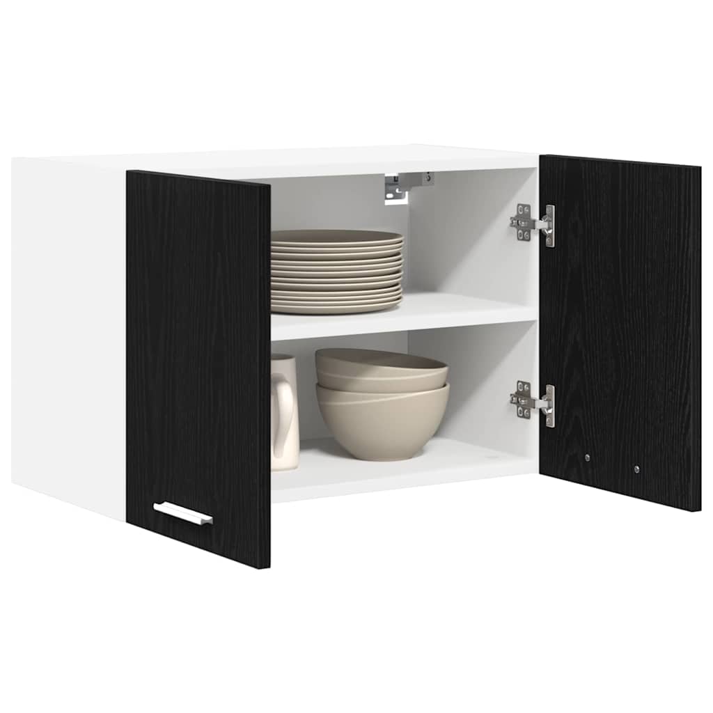 Viseći ormarić 2 pcs Crni hrast i bijela 60 x 31 x 40 cm