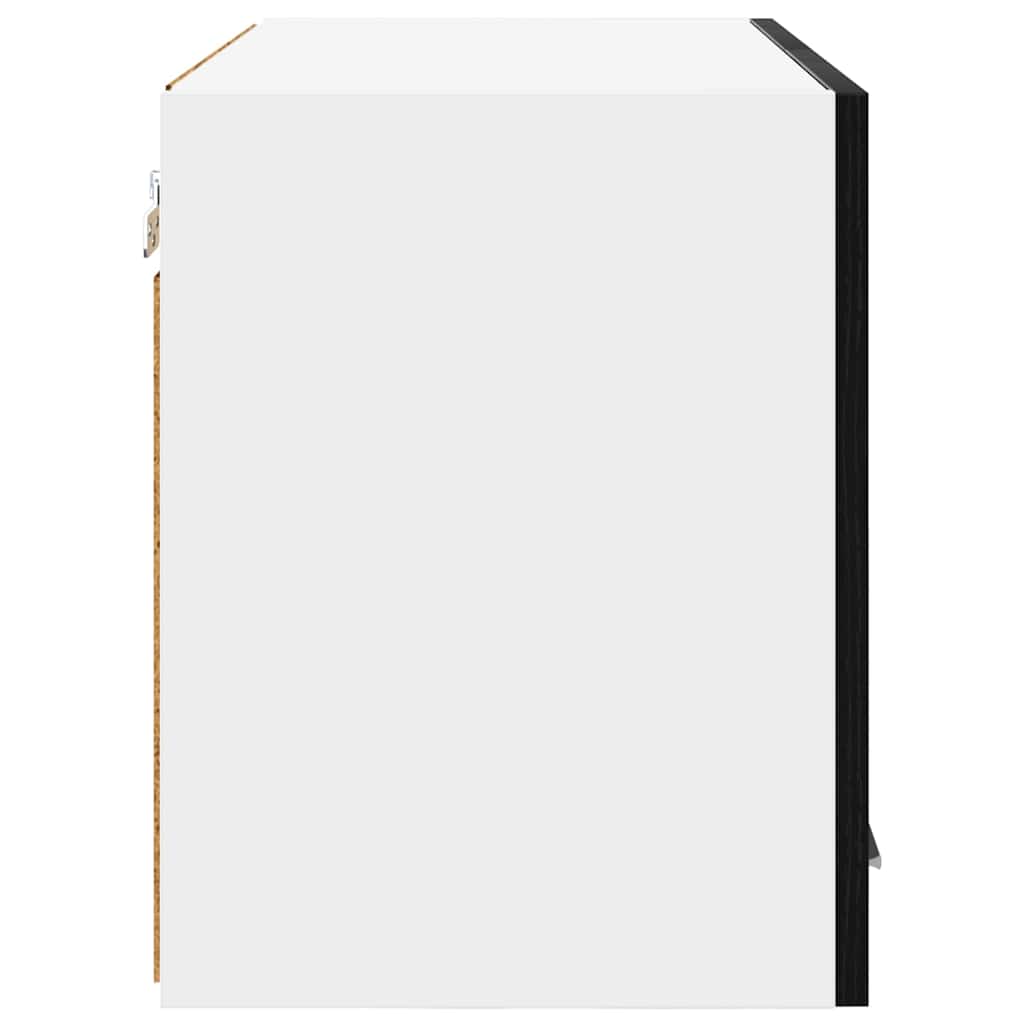 Viseći ormarić 2 pcs Crni hrast i bijela 60 x 31 x 40 cm