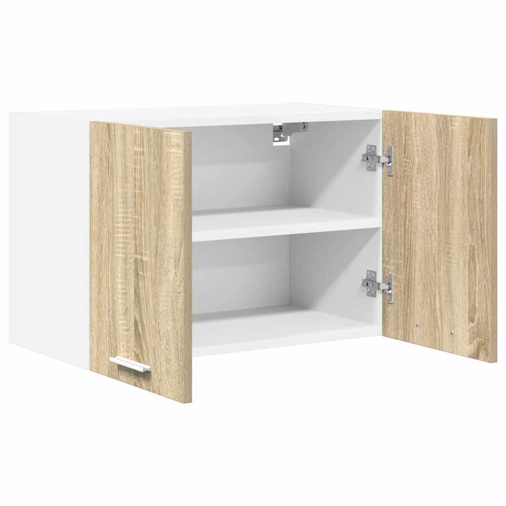 Viseći ormarić 2 pcs Sonoma hrast i bijela 60 x 31 x 40 cm