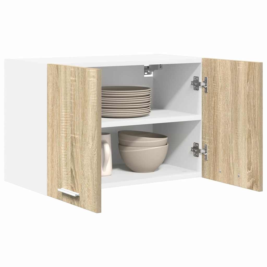 Viseći ormarić 2 pcs Sonoma hrast i bijela 60 x 31 x 40 cm