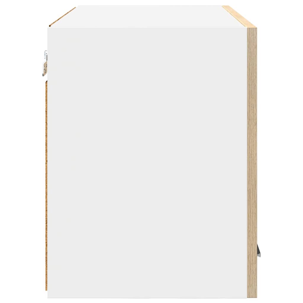 Viseći ormarić 2 pcs Sonoma hrast i bijela 60 x 31 x 40 cm