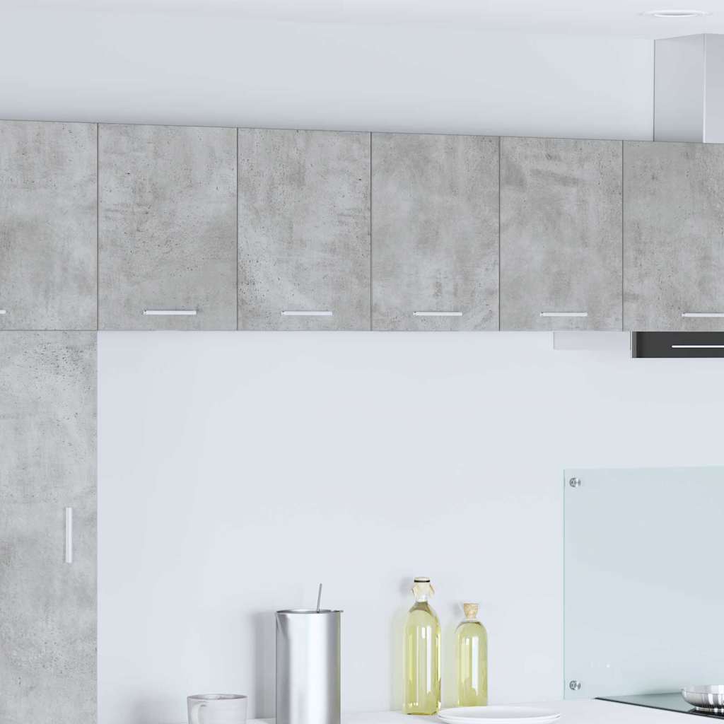 Viseći ormarić 2 pcs Beton siva i bijela 60 x 31 x 40 cm