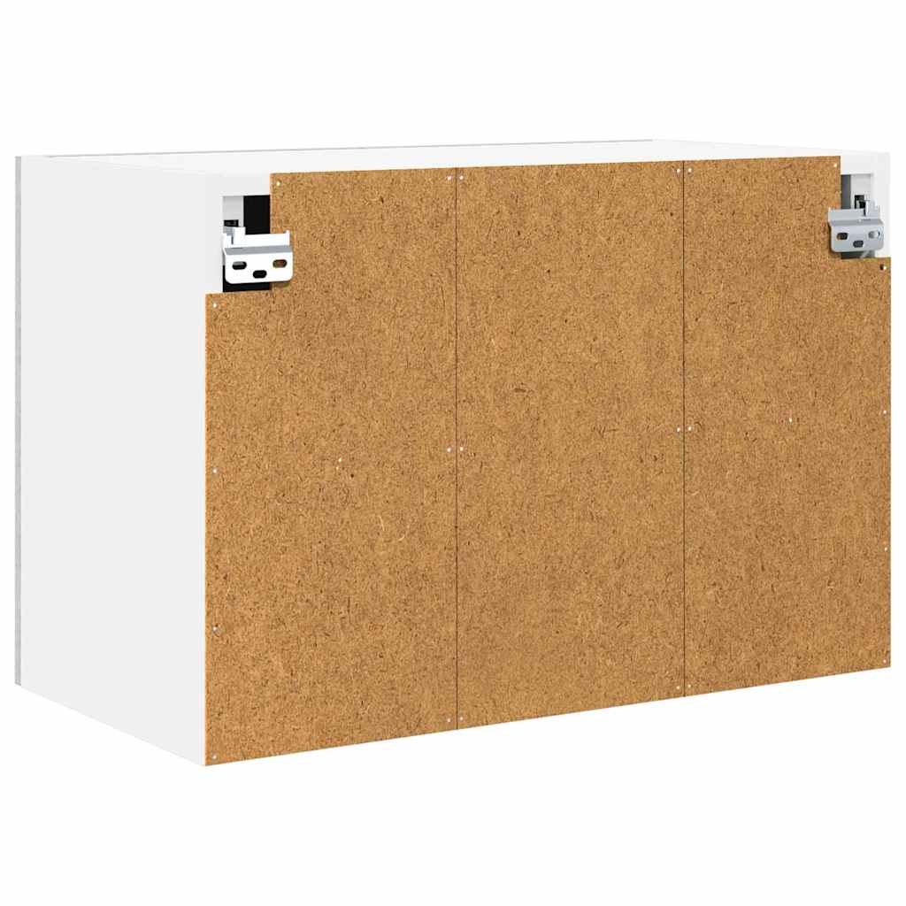 Viseći ormarić 2 pcs Beton siva i bijela 60 x 31 x 40 cm