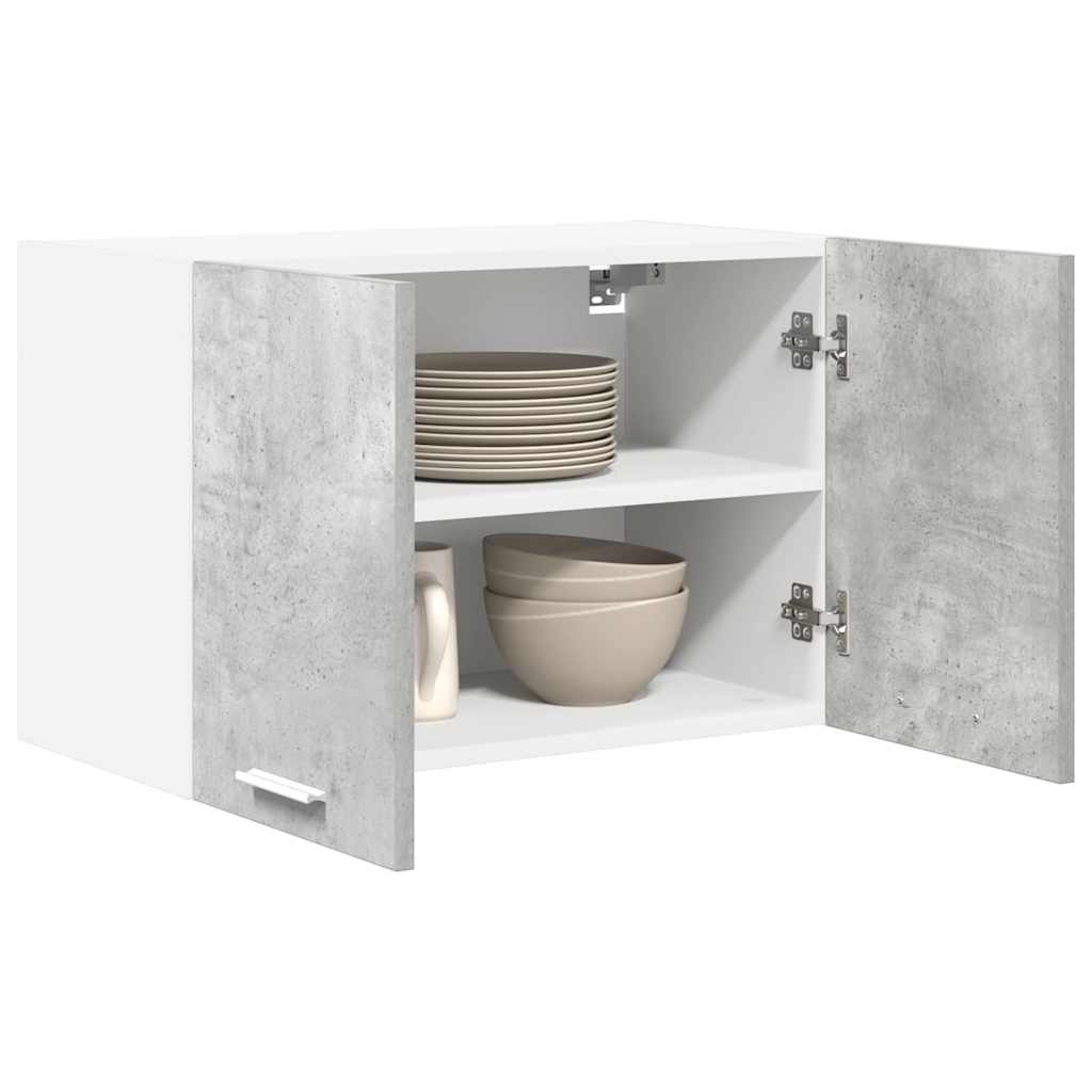 Viseći ormarić 2 pcs Beton siva i bijela 60 x 31 x 40 cm