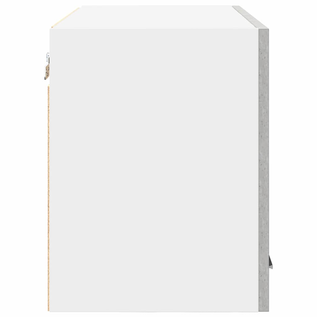 Viseći ormarić 2 pcs Beton siva i bijela 60 x 31 x 40 cm