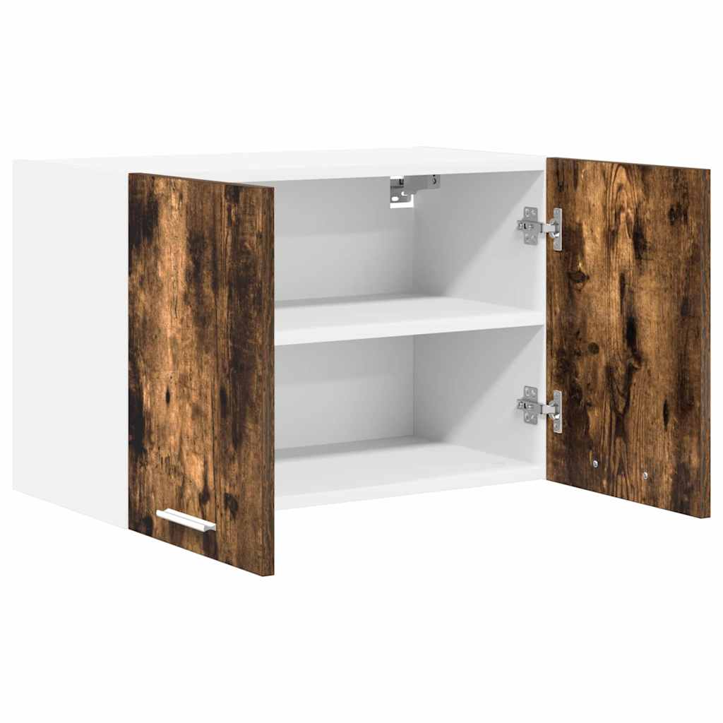 Viseći ormarić 2 pcs Dimljeni hrast i bijela 60 x 31 x 40 cm