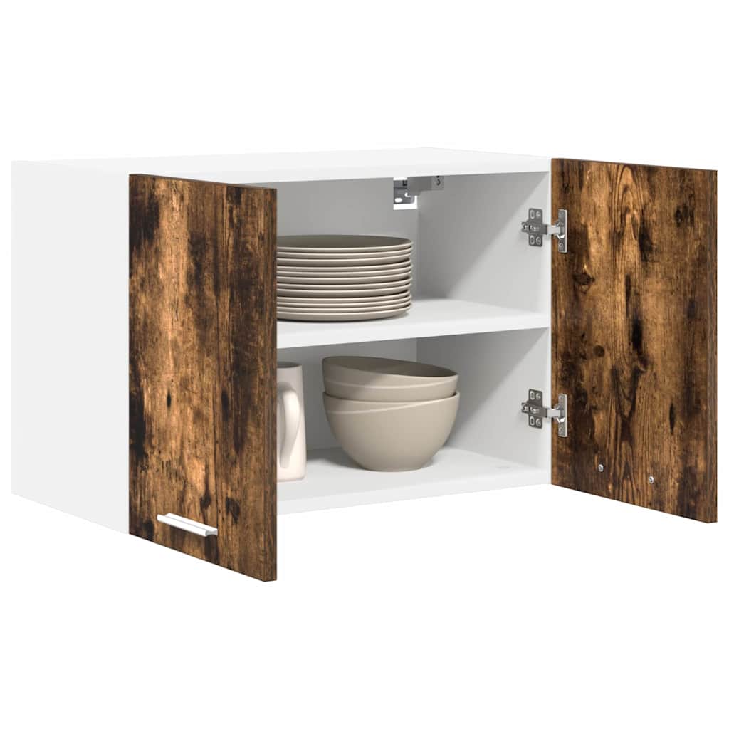 Viseći ormarić 2 pcs Dimljeni hrast i bijela 60 x 31 x 40 cm