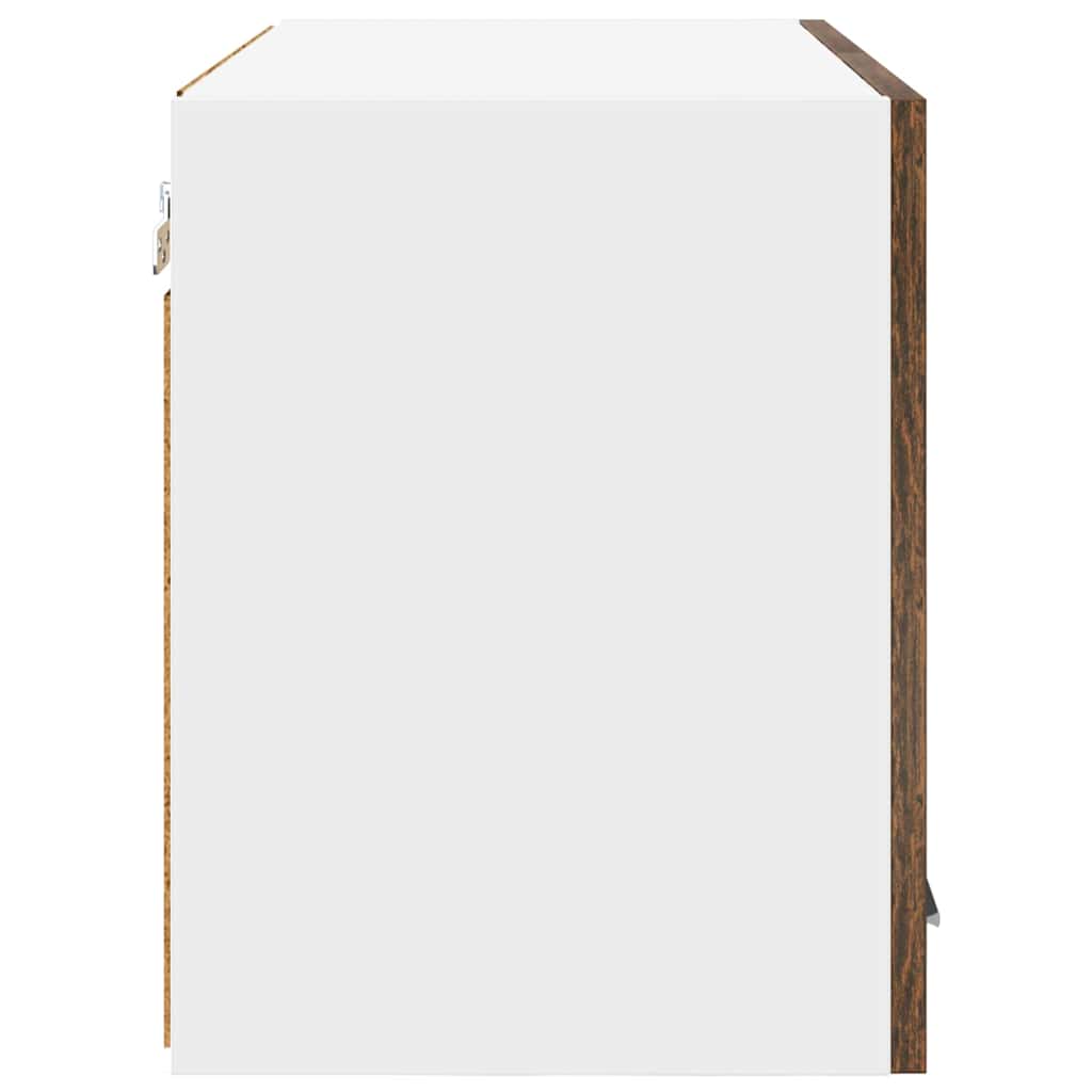 Viseći ormarić 2 pcs Dimljeni hrast i bijela 60 x 31 x 40 cm