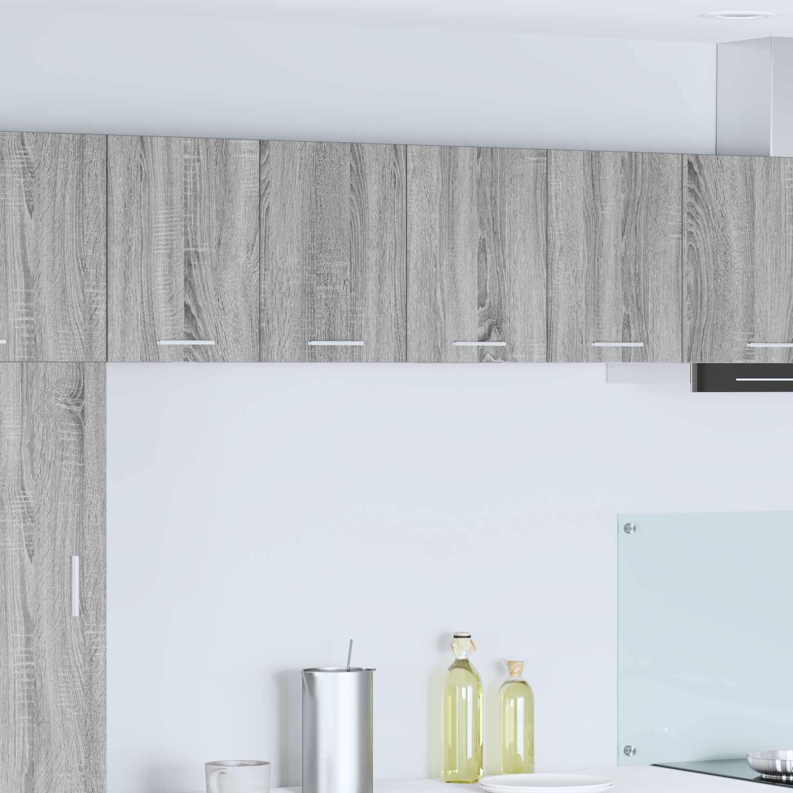 Viseći ormarić 2 pcs Siva Sonoma i bijela 60 x 31 x 40 cm