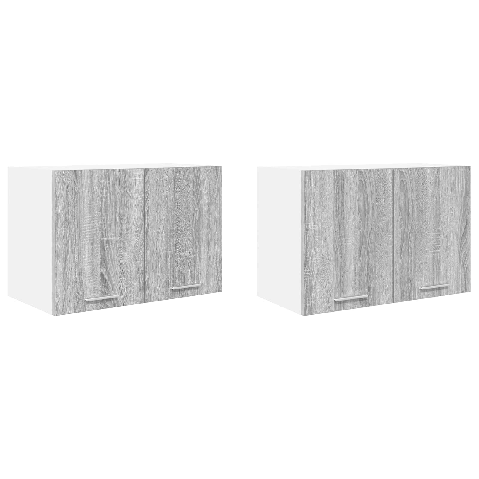 Viseći ormarić 2 pcs Siva Sonoma i bijela 60 x 31 x 40 cm