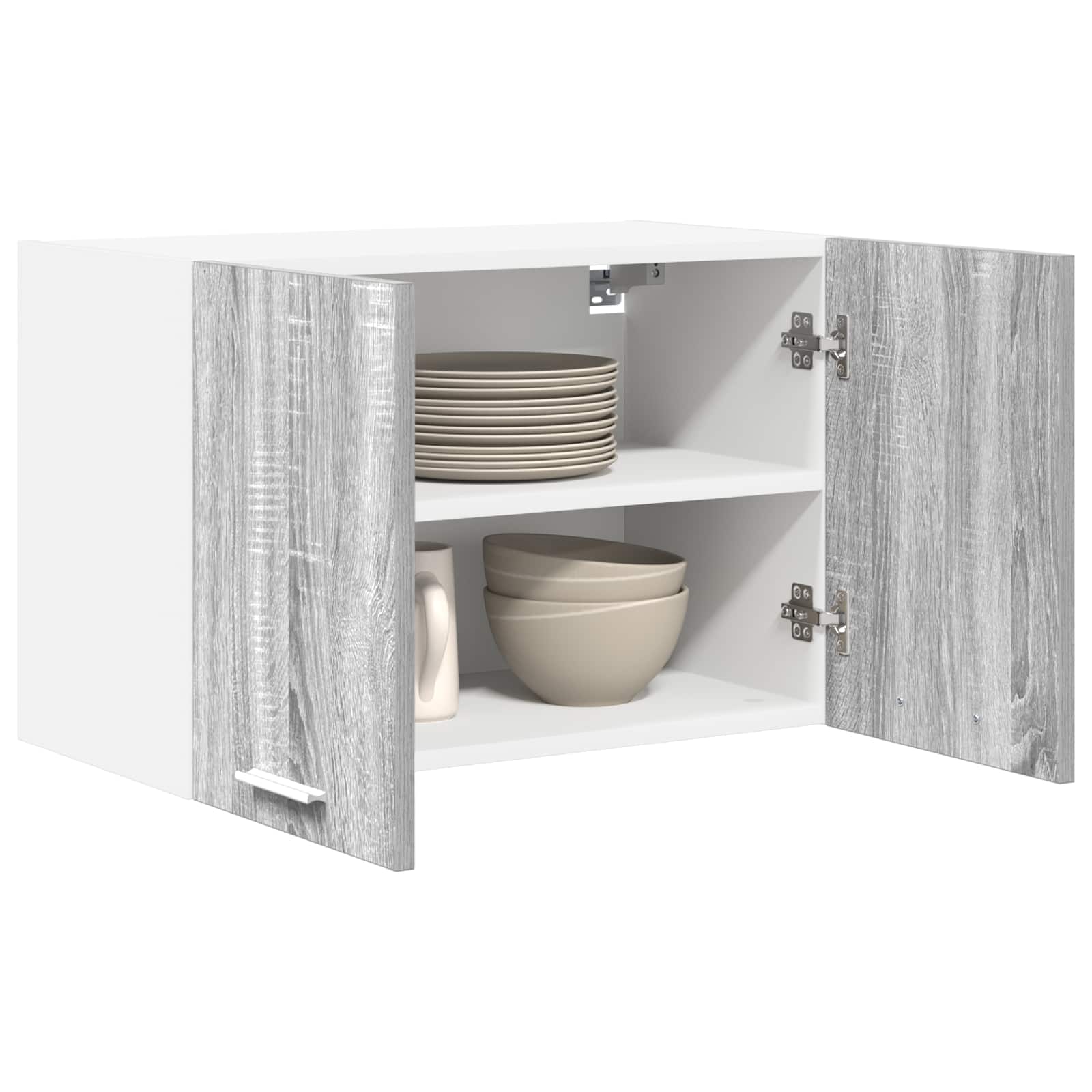 Viseći ormarić 2 pcs Siva Sonoma i bijela 60 x 31 x 40 cm