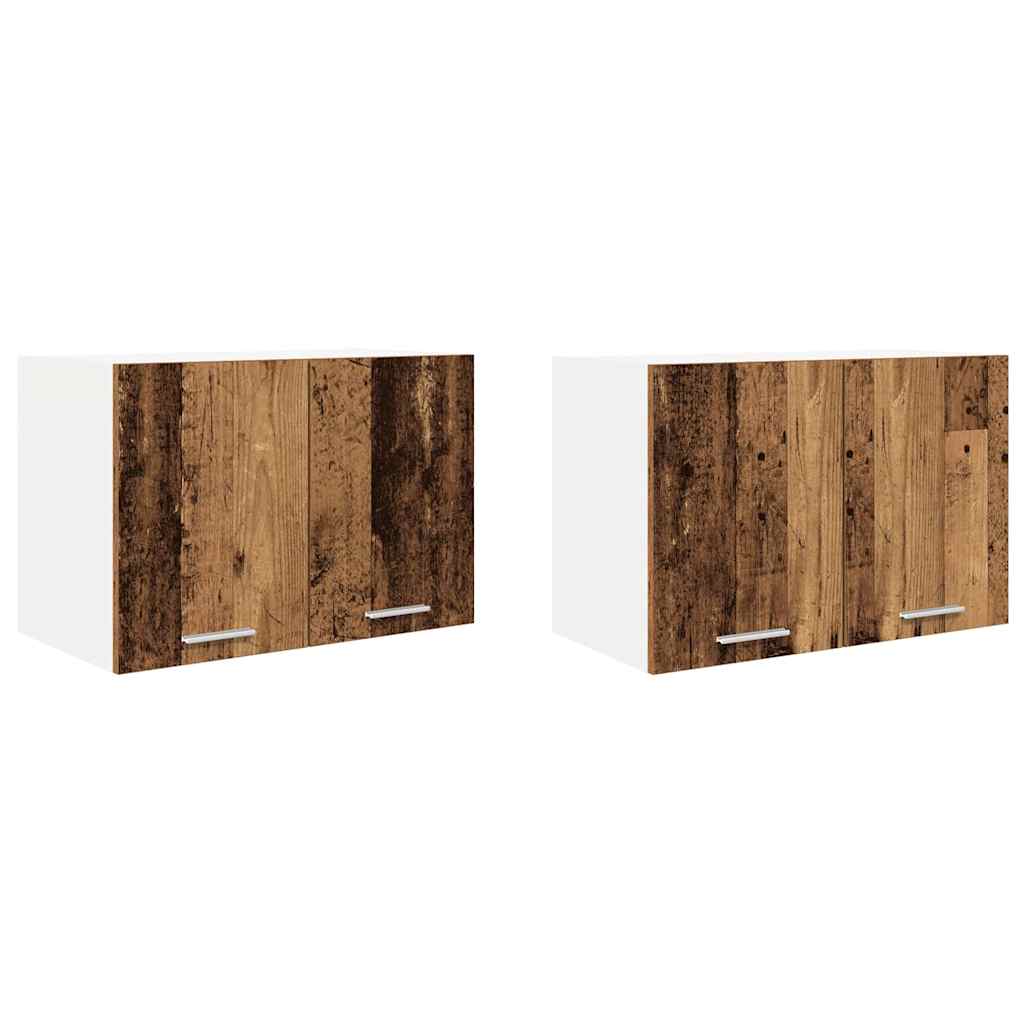 Viseći ormarić 2 pcs Stari drvo i bijela 60 x 31 x 40 cm