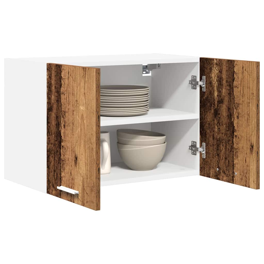 Viseći ormarić 2 pcs Stari drvo i bijela 60 x 31 x 40 cm