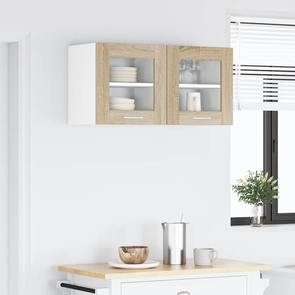 Viseći ormarić s pohranom 2 pcs Sonoma hrast 40 x 31 x 40 cm